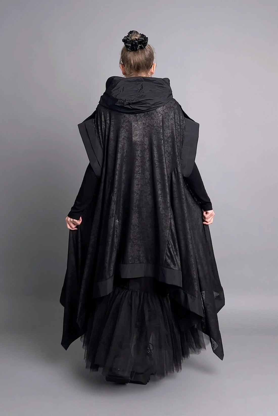 Caraclan Avantgarde Tunika 2-teilig mit ärmellosem Jersey-Unterkleid und A-Linien Überwurf